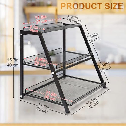 Candy Display Rack with Pull-out Tray, 3-Tire Snack Organizer