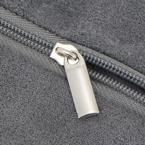 2pcs Zipper Small Velvet Jewelry Pouches,4"x4",Light Grey - color: Light Grey