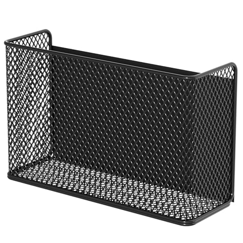 Magnetic Shelf Fridge Basket Bin for Washer Dryer Locker Whiteboard Cabinet - style: (1-Pack) Black/L