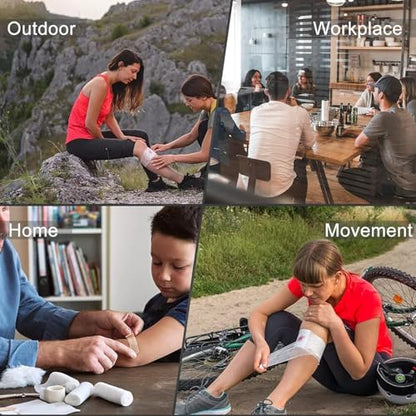 279PCS Small Travel First Aid Kit Supplies for Business, First Aid Emergency Set Backpacking Essentials Items Trauma Survival Kits for Outdoor Adventure, Black AMORNING