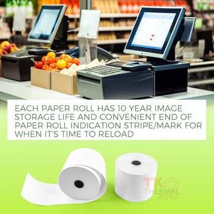2 1/4" x 230' Credit Card Thermal Receipt Paper 50 Rolls - size: 2-1/4" x 230', style: 50 Rolls