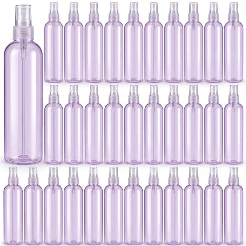 Eccliy 32 Pcs 8 oz Spray Bottles Fine Mist, Purple, Clear - color: Purple, style: Clear