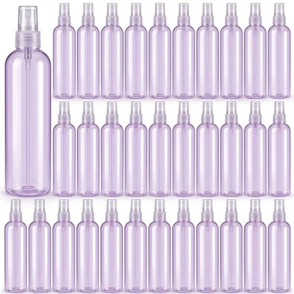 Eccliy 32 Pcs 8 oz Spray Bottles Fine Mist, Purple, Clear - color: Purple, style: Clear