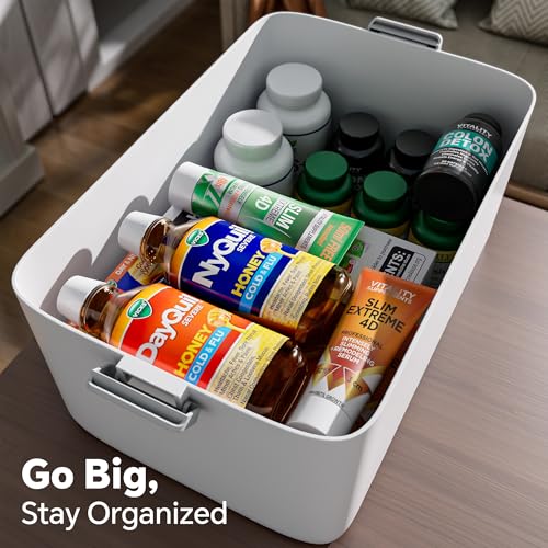 CTIME 3-Tier Medicine Organizer - Portable Medicine Cabinet with Handle - size: Regular 3-Tier