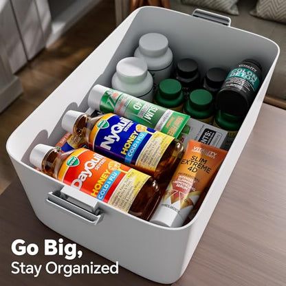CTIME 3-Tier Medicine Organizer - Portable Medicine Cabinet with Handle - size: Regular 3-Tier