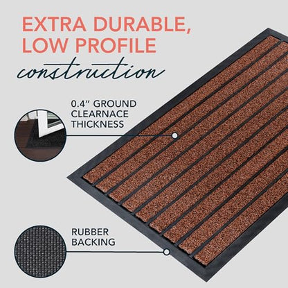 ubdyo Extra Durable Door Mat Outside Entrance (32" x 20", Bright Burgundy) - color: Bright Burgundy, size: 32'' x 20'' (Rectangular)