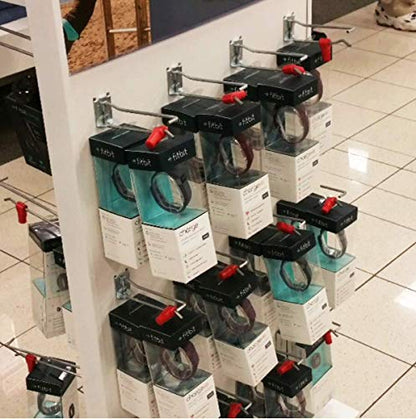 Eau 100 Packs of Peg Hook Locks Retail Shop Security Stop Lock, Anti Theft peg Locks for Display Slat Wall.