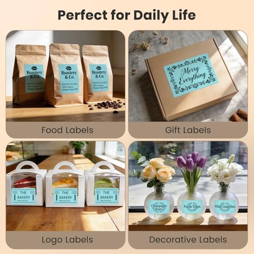Direct Thermal Label Blue Vinyl 4 x 6 Inch Printer Sticker 250 PCS - color: Blue
