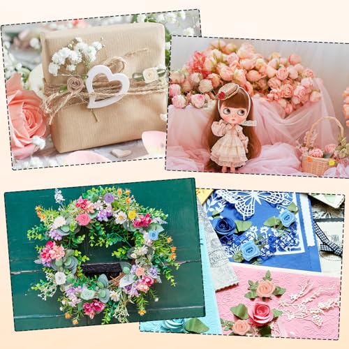 MECCANIXITY 80 Pcs Dark Purple Mini Roses Bow 15mm Small Satin Flower Bows Ribbon for Sewing Appliques Crafts Little Satin Bows Artificial Flowers - color: Dark Purple