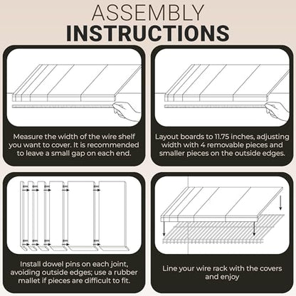 Wooden Shelf Covers for 16-Inch Deep Wire Racks, 1, Black, 36"W x 16"D - color: Black