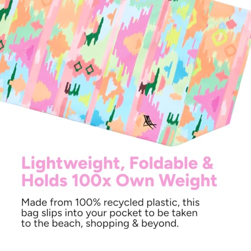 Dock & Bay Everyday Beach Tote Bag - Reusable Carrier Bag for Daily Use - Carries Up to 10kg - 100% Recycled Materials - color: Ibiza Glow