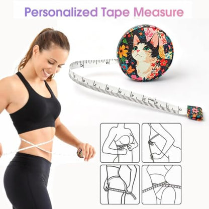 Body Measuring Tape for Body Cloth Tape Measure Fabric Tailors Sewing Medical Measurements TapeLeather Tape Measure Retractable Dual Sided Ruler (Cat) - color: Cat