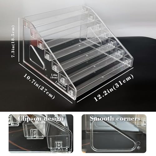 Sticker Display Stand, 7-Tier Acrylic Card Display Risers for Vendors - color: 1 Pack
