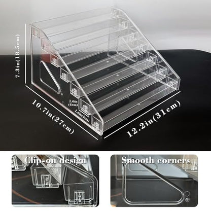 Sticker Display Stand, 7-Tier Acrylic Card Display Risers for Vendors - color: 1 Pack