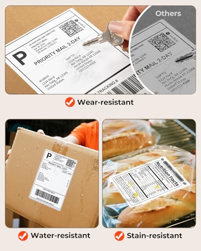 MUNBYN 4"x6" Thermal Printer Label, Shipping Labels, 220 Sheets/Roll - style: 220 Labels