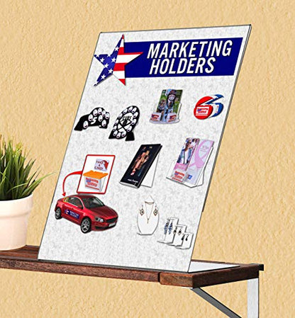 Marketing Holders Sign Holder 8.5" x 11" Literature Flyer Frame Side Load Letter Notice Menu Pricing Deli Table Tent Countertop Expo Event Display Stand Clear Durable Acrylic - size: Side Load 8.5"w x 11"h