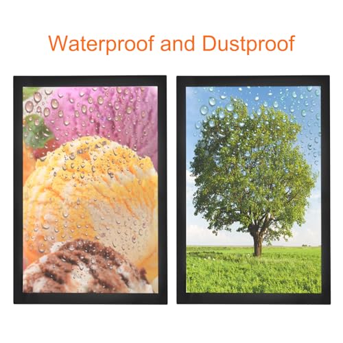 5pcs Self Adhesive Magnetic Poster Frame Wall Sign Holder, 4"x6" Magnetic Picture Frame Document Display Window Sign Wall Mount for Home Office Store Restaurant,Black