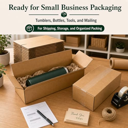 12x6x6 Brown Kraft Shipping Boxes for Small Business, 20 Pack - size: 12x6x6 Inch