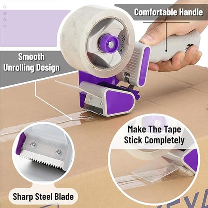 Mr. Pen- Heavy Duty Packing Tape Dispenser Gun, 2 Inch - color: Purple, size: 2 Pack