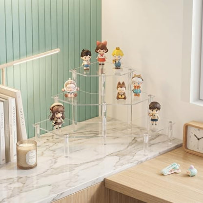 Gonice Acrylic Display Riser, 3 Tier Clear Perfume Organizer - size: 3 tier