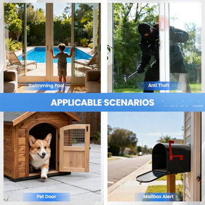 Door Chime, Upgraded Wireless Door Alarm Opened, Magnetic Contact Sensor