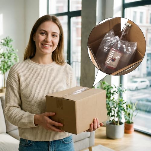Tebery 400 Count Air Pillows for Shipping, 4.72"x7.87" Inflatable Air Cushioning Bags Roll with Pump, Reusable Packing Filler Materials, Leak-Proof Purse Stuffing Supplies for Shape