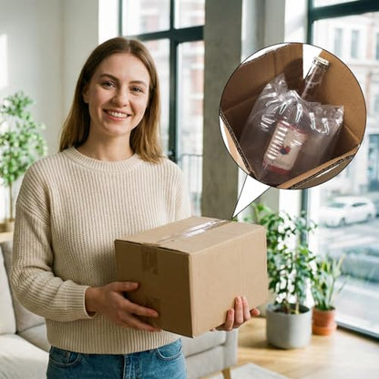 Tebery 400 Count Air Pillows for Shipping, 4.72"x7.87" Inflatable Air Cushioning Bags Roll with Pump, Reusable Packing Filler Materials, Leak-Proof Purse Stuffing Supplies for Shape