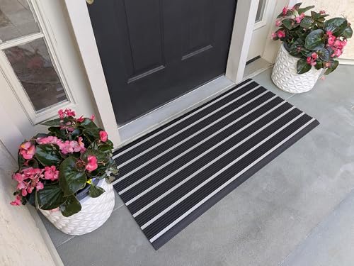Ecomills Alumat Aluminum Doormat, 20" x 32.6", Black - size: 1'8" x 2'9" (Rectangular)