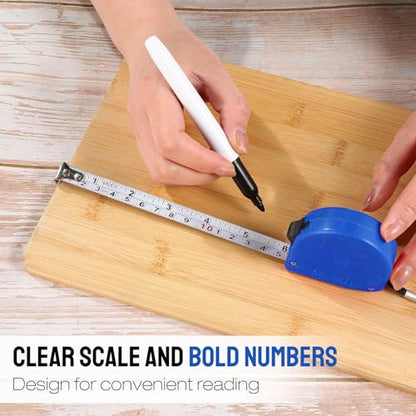Copkim 50 Pcs 6 ft Mini Tape Measure Retractable Bulk,Blue - color: Blue