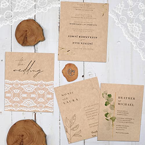 Goefun 90lb 24 Sheets Parchment Cardstock 8.5 x 11 Textured Printer Paper - color: parchment, size: 8.5x11