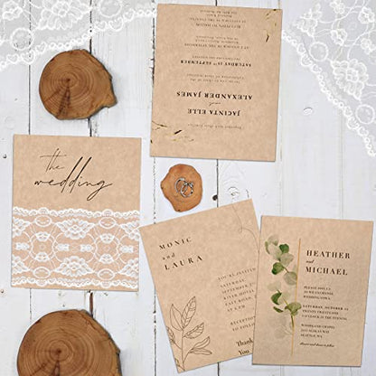 Goefun 90lb 24 Sheets Parchment Cardstock 8.5 x 11 Textured Printer Paper - color: parchment, size: 8.5x11