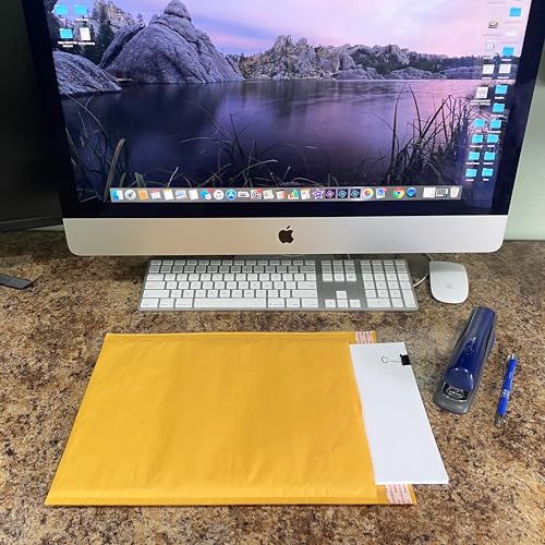 Kraft bubble mailers for Business packaging shipping and mailing (100, #5-10.5" x 16") - size: #5 - 10.5" x 16"