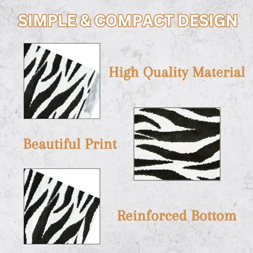 Novel Box 100 Pack Zebra Print Flat Merchandise Bags 6x9 in - color: Zebra Print, size: 6" x 9" Inches