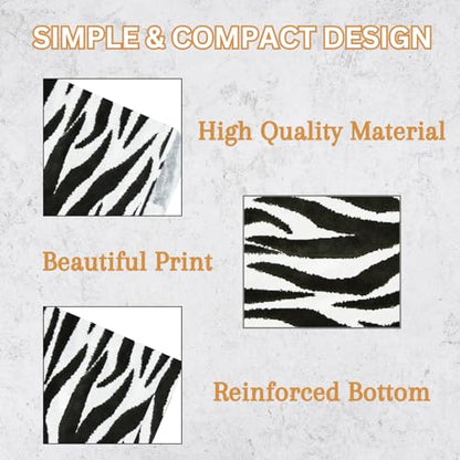 Novel Box 100 Pack Zebra Print Flat Merchandise Bags 6x9 in - color: Zebra Print, size: 6" x 9" Inches