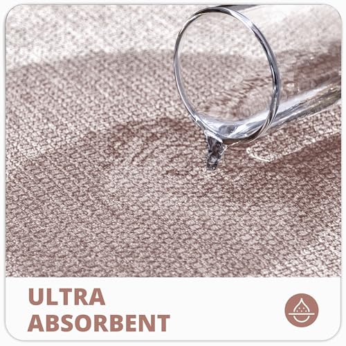 Bath Mat,Ultra Thin Bathroom Rugs,Rubber Bath Mats for Bathroom,Bath rugs - color: Beige, size: 1'5" X 2'3" (2 Pack)