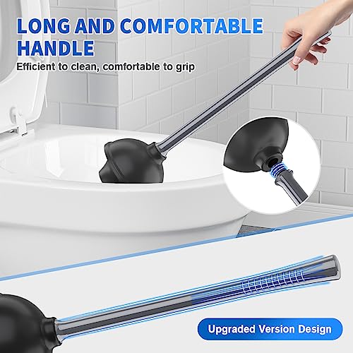 LOVLOY Toilet Plunger and Brush, Bowl Brush and Heavy Duty Toilet Plunger Set with Ventilated Holder, 2-in-1 Toilet Brush and Plunger Combo for 5.3-inch Toilet Drain Bathroom Cleaning (White) - color: Gray