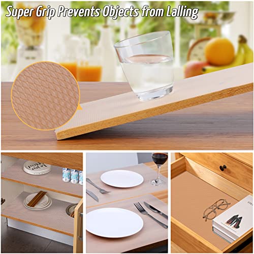 Anoak Shelf Liner, 12 Inches x 10(120.1 Inch) FT Non-Slip Cabinet Liner, Diamond Pattern Clear - size: 12"W x 120.1"L