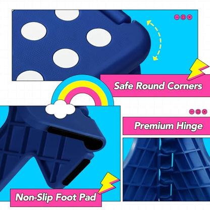 Delxo Folding Step Stool 13 Inch,300 Lbs Step Stool for Adults Blue - color: Blue, size: 13 Inch