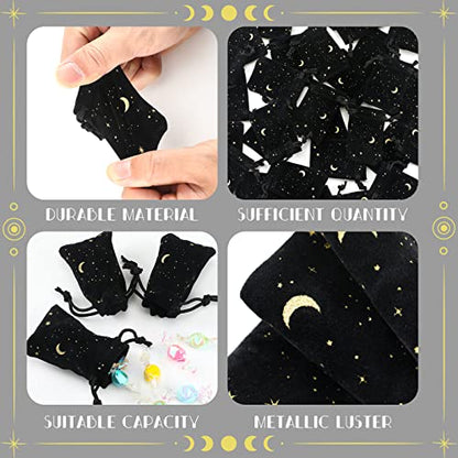 Hillban 30 Pcs 2 x 3, Black Velvet Bag with Drawstring for Jewelry - color: Black, size: 2 x 3 Inch
