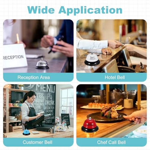 PATIKIL Desk Bell, 3.3" Service Call Bell Ringing, KISS, Bright Red - color: Bright Red(kiss)