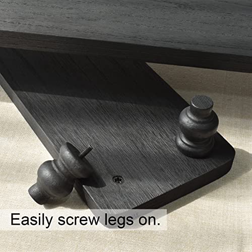 Ikee Design 2 Pcs Set Wooden Display Riser, Cupcake Dessert Display Riser - color: Black
