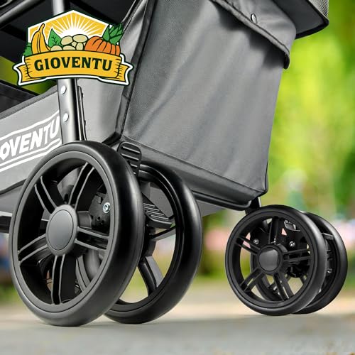 Folding Shopping Cart for Groceries, 80lbs Collapsible Stroller Cart