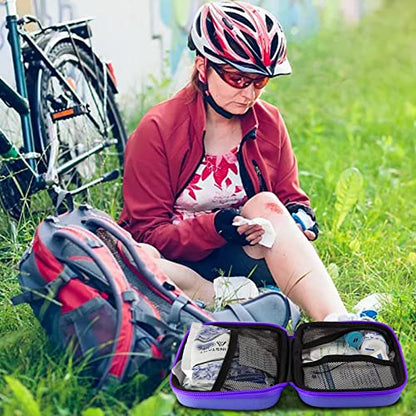 First Aid Kit 276PCS Car Home Camping Essentials Purple Emergency Kit - color: Purple-276pcs