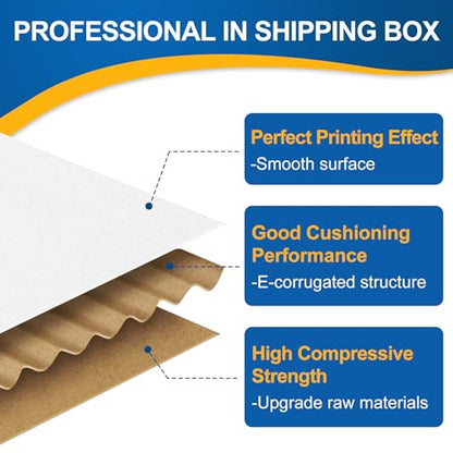 Famagic 9x6x2 Small White Shipping Boxes for Small Business, Gift, 25 Pack - color: White, size: 9x6x2" 25pcs