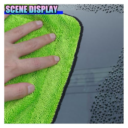 36"×24" Car Drying Towel, 1400 GSM Extra Large Microfiber Cleaning Towel with Twisted-Loop Technique, Ultra Absorbent & Scratch-Free Drying Cloth for SUV Truck RV, Machine Washable(60x90cm) - size: 60x90cm