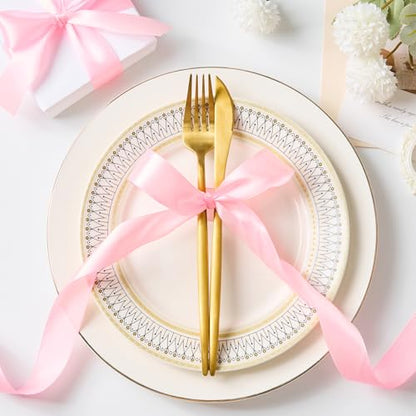 Pink Satin Ribbon, 1 Inch, 50 Yards - color: pink