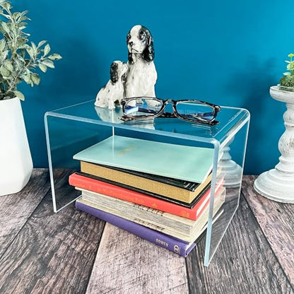 Plymor Clear Acrylic Small Rectangular Display Riser, 7" X 10.5" X 7" (1/4 inch Thick) - size: 7" x 10.5" x 7"
