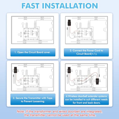 SINGCALL Wireless Doorbell Extender Convert Wired to Wireless Easy Install
