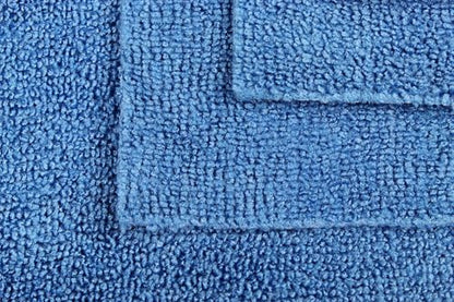 CleanAide Ultrasonic-Cut 300 GSM Microfiber Cleaning Towels, Lint-Free, Scratch-Free, Highly Absorbent, Durable & Reusable with Label-Free Edges for Auto, Home & Commercial Use, 14" x 14", 12-Pack, - color: Blue