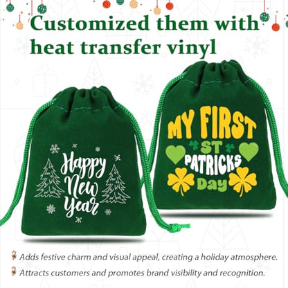 Shintop 50pcs Little Velvet Bags, 3x4 inch Green Drawstring Gift Bags - color: Green, size: 1 Count (Pack of 50)